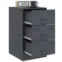 Nachttisch aus anthrazitgrauem Stahl, 34,5x39x62 cm. von vidaXL, Nachttische - Ref: Foro24-841779, Preis: 87,50 €, Rabatt: %