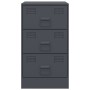 Mesita de noche acero gris antracita 34,5x39x62 cm de vidaXL, Mesitas de noche - Ref: Foro24-841779, Precio: 88,39 €, Descuen...
