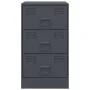 Nachttisch aus anthrazitgrauem Stahl, 34,5x39x62 cm. von vidaXL, Nachttische - Ref: Foro24-841779, Preis: 87,50 €, Rabatt: %