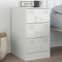 Mesita de noche acero blanco 34,5x39x62 cm de vidaXL, Mesitas de noche - Ref: Foro24-841785, Precio: 78,60 €, Descuento: %