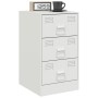 Mesita de noche acero blanco 34,5x39x62 cm de vidaXL, Mesitas de noche - Ref: Foro24-841785, Precio: 78,60 €, Descuento: %