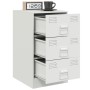 Mesita de noche acero blanco 34,5x39x62 cm de vidaXL, Mesitas de noche - Ref: Foro24-841785, Precio: 78,60 €, Descuento: %