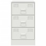 Mesita de noche acero blanco 34,5x39x62 cm de vidaXL, Mesitas de noche - Ref: Foro24-841785, Precio: 78,60 €, Descuento: %