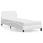 Cama con colchón cuero sintético blanco 90x200 cm de vidaXL, Camas y somieres - Ref: Foro24-3208338, Precio: 238,79 €, Descue...