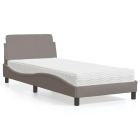 Cama con colchón tela gris taupe 80x200 cm de vidaXL, Camas y somieres - Ref: Foro24-3208288, Precio: 237,70 €, Descuento: %