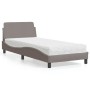 Cama con colchón tela gris taupe 80x200 cm de vidaXL, Camas y somieres - Ref: Foro24-3208288, Precio: 237,70 €, Descuento: %