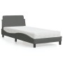Cama con colchón tela gris oscuro 90x200 cm de vidaXL, Camas y somieres - Ref: Foro24-3208325, Precio: 237,32 €, Descuento: %