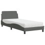 Cama con colchón tela gris oscuro 90x200 cm de vidaXL, Camas y somieres - Ref: Foro24-3208325, Precio: 237,32 €, Descuento: %