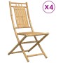 Sillas de jardín plegables 4 unidades bambú 46x66x99 cm de vidaXL, Sillas de jardín - Ref: Foro24-3278511, Precio: 277,14 €, ...