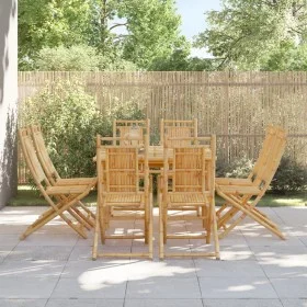 Sillas de jardín plegables 8 unidades bambú 46x66x99 cm de vidaXL, Sillas de jardín - Ref: Foro24-3278513, Precio: 625,84 €, ...