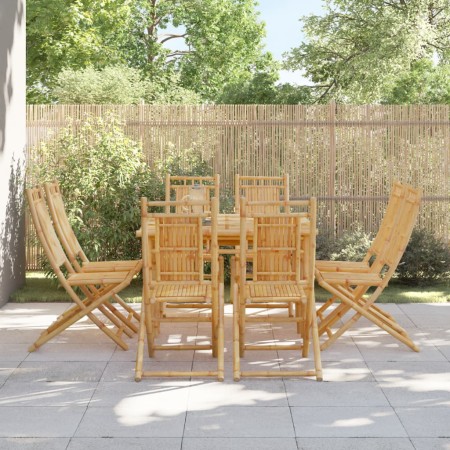 Sillas de jardín plegables 8 unidades bambú 46x66x99 cm de vidaXL, Sillas de jardín - Ref: Foro24-3278513, Precio: 596,76 €, ...