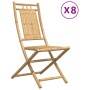 Sillas de jardín plegables 8 unidades bambú 46x66x99 cm de vidaXL, Sillas de jardín - Ref: Foro24-3278513, Precio: 596,76 €, ...