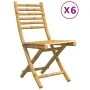 Sillas de jardín plegables 6 unidades bambú 43x54x88 cm de vidaXL, Sillas de jardín - Ref: Foro24-3278518, Precio: 401,71 €, ...