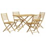 Juego de comedor de jardín 5 piezas bambú de vidaXL, Conjuntos de jardín - Ref: Foro24-3278530, Precio: 348,21 €, Descuento: %
