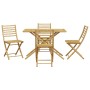 Juego de comedor de jardín 5 piezas bambú de vidaXL, Conjuntos de jardín - Ref: Foro24-3278530, Precio: 348,21 €, Descuento: %