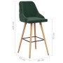 Taburetes de cocina 2 unidades terciopelo verde oscuro de vidaXL, Taburetes de cocina - Ref: Foro24-289465, Precio: 178,17 €,...