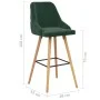 Taburetes de cocina 2 unidades terciopelo verde oscuro de vidaXL, Taburetes de cocina - Ref: Foro24-289465, Precio: 175,51 €,...
