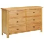 Cajonera de madera de roble macizo 105x33,5x73 cm de vidaXL, Cajoneras - Ref: Foro24-289196, Precio: 390,30 €, Descuento: %