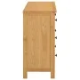 Cajonera de madera de roble macizo 105x33,5x73 cm de vidaXL, Cajoneras - Ref: Foro24-289196, Precio: 390,30 €, Descuento: %