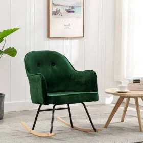 Dark Green Velvet Dining Chair by vidaXL, Rocking chairs - Ref: Foro24-289520, Price: 105,40 €, Discount: %