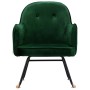 Silla de comedor de terciopelo verde oscuro de vidaXL, Mecedoras - Ref: Foro24-289520, Precio: 118,08 €, Descuento: %