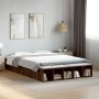Estructura de cama madera de ingeniería marrón roble 150x200 cm de vidaXL, Camas y somieres - Ref: Foro24-3280565, Precio: 17...