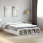 Estructura de cama madera de ingeniería blanca 150x200 cm de vidaXL, Camas y somieres - Ref: Foro24-3280559, Precio: 144,68 €...