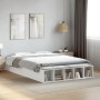 Estructura de cama madera de ingeniería blanca 160x200 cm de vidaXL, Camas y somieres - Ref: Foro24-3280552, Precio: 202,51 €...
