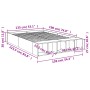 Estructura de cama madera de ingeniería gris Sonoma 135x190 cm de vidaXL, Camas y somieres - Ref: Foro24-3280592, Precio: 134...