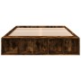 Estructura de cama madera de ingeniería roble ahumado 140x190cm de vidaXL, Camas y somieres - Ref: Foro24-3280584, Precio: 13...