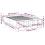 Estructura de cama madera de ingeniería roble ahumado 140x190cm de vidaXL, Camas y somieres - Ref: Foro24-3280584, Precio: 13...