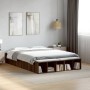Estructura de cama madera de ingeniería marrón roble 120x190 cm de vidaXL, Camas y somieres - Ref: Foro24-3280600, Precio: 12...