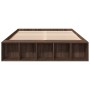 Estructura de cama madera de ingeniería marrón roble 120x190 cm de vidaXL, Camas y somieres - Ref: Foro24-3280600, Precio: 12...