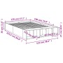 Estructura de cama madera de ingeniería marrón roble 120x190 cm de vidaXL, Camas y somieres - Ref: Foro24-3280600, Precio: 12...