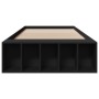 Estructura de cama madera de ingeniería negra 100x200 cm de vidaXL, Camas y somieres - Ref: Foro24-3280602, Precio: 111,80 €,...