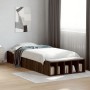 Estructura de cama madera de ingeniería roble marrón 90x200 cm de vidaXL, Camas y somieres - Ref: Foro24-3280614, Precio: 108...