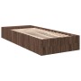 Estructura de cama madera de ingeniería marrón roble 90x190 cm de vidaXL, Camas y somieres - Ref: Foro24-3280621, Precio: 104...