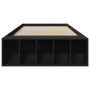 Black engineered wood bed frame 90x190 cm by vidaXL, Beds and slatted bases - Ref: Foro24-3280616, Price: 104,79 €, Discount: %