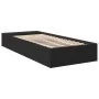 Black engineered wood bed frame 90x190 cm by vidaXL, Beds and slatted bases - Ref: Foro24-3280616, Price: 104,79 €, Discount: %