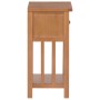 Mesa revistero con cajón madera maciza de roble 35x27x55 cm de vidaXL, Mesas auxiliares - Ref: Foro24-289182, Precio: 98,91 €...