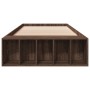 Estructura de cama madera de ingeniería roble marrón 75x190 cm de vidaXL, Camas y somieres - Ref: Foro24-3280628, Precio: 103...