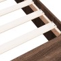 Estructura de cama madera de ingeniería roble marrón 75x190 cm de vidaXL, Camas y somieres - Ref: Foro24-3280628, Precio: 103...