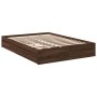 Cama con cajones madera de ingeniería marrón roble 140x200 cm de vidaXL, Camas y somieres - Ref: Foro24-3280663, Precio: 207,...