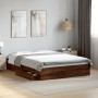 Cama con cajones madera de ingeniería marrón roble 140x200 cm de vidaXL, Camas y somieres - Ref: Foro24-3280663, Precio: 207,...