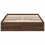 Cama con cajones madera de ingeniería marrón roble 140x200 cm de vidaXL, Camas y somieres - Ref: Foro24-3280663, Precio: 207,...