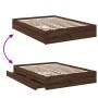 Cama con cajones madera de ingeniería marrón roble 140x200 cm de vidaXL, Camas y somieres - Ref: Foro24-3280663, Precio: 207,...