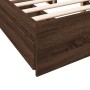 Cama con cajones madera de ingeniería marrón roble 140x200 cm de vidaXL, Camas y somieres - Ref: Foro24-3280663, Precio: 207,...