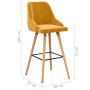 Taburetes de cocina 2 unidades terciopelo amarillo de vidaXL, Taburetes de cocina - Ref: Foro24-289470, Precio: 177,41 €, Des...