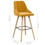 Taburetes de cocina 2 unidades terciopelo amarillo de vidaXL, Taburetes de cocina - Ref: Foro24-289470, Precio: 174,74 €, Des...
