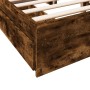 Cama con cajones madera de ingeniería roble ahumado 140x200 cm de vidaXL, Camas y somieres - Ref: Foro24-3280661, Precio: 167...